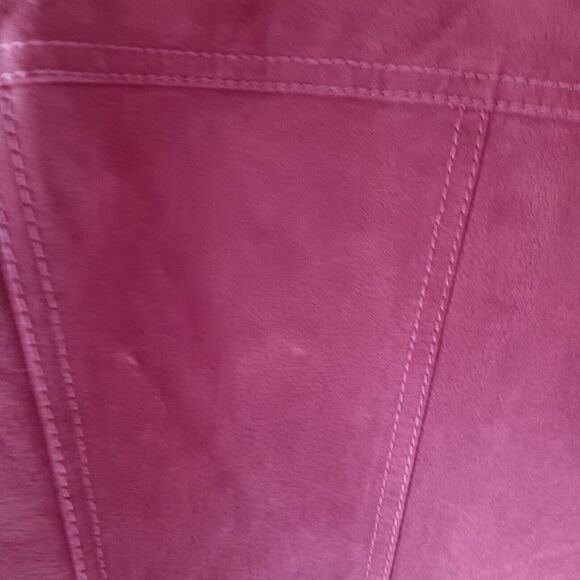 Twiggy London Suede Leather Jacket Women's Rust Moto Coat Zip Up MEDIUM - Picture 8 of 16